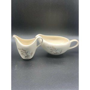 Salem's Shangri La Series Wild Rice Ovenproof China Gravy Bowl And Creamer